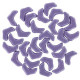 Chevron Duo Perlen 10x4mm - Jet suede purple